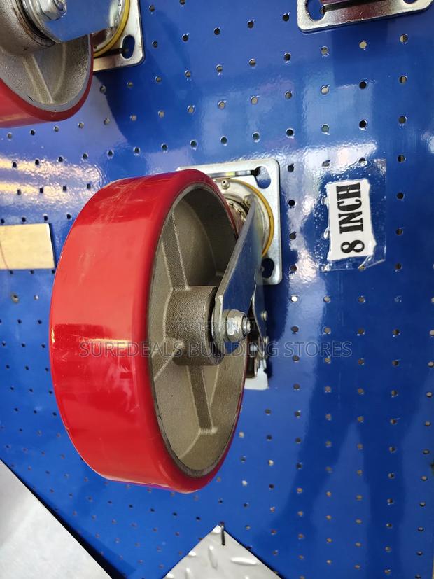 Fixed Castor Wheels  8" * 2" - thumbnail 3