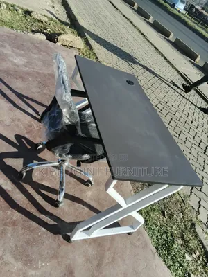Mesh Chair and Study Metallic Table Available