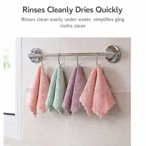 Double-Sided Coral Fleece Dish Cloths Absorbent Non-Oil Kitchen Towels