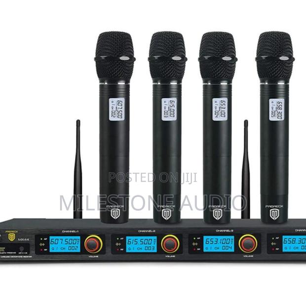 Proreck Mx66 6-Channel Uhf Wireless Microphone System With 6 Hand-Hel