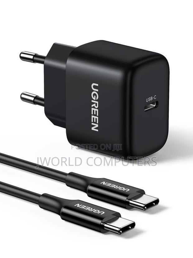 Ugreen Usb-C 25w Pd Charger With C-C 2m Cable Uk Black - Cd250 - main view