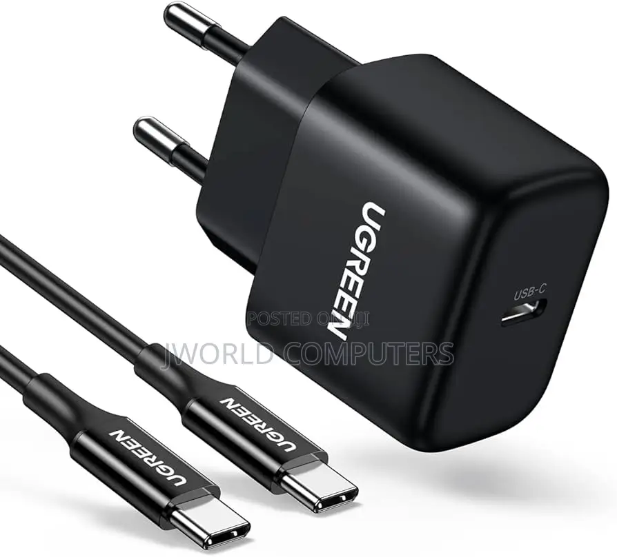 Ugreen Usb-C 25w Pd Charger With C-C 2m Cable Uk Black - Cd250