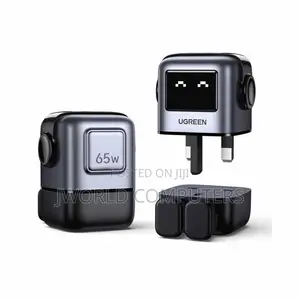 Ugreen Uno Robot 65w 3-Port Gan Fast Charger Uk Grey - Cd361