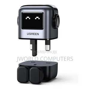 Ugreen Uno Robot 65w 3-Port Gan Fast Charger Uk Grey - Cd361