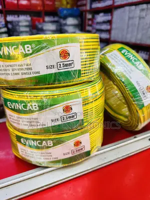 Evincab 2.5mm Single Core Wiring Cable 90m(Yellow Green) Conductivity