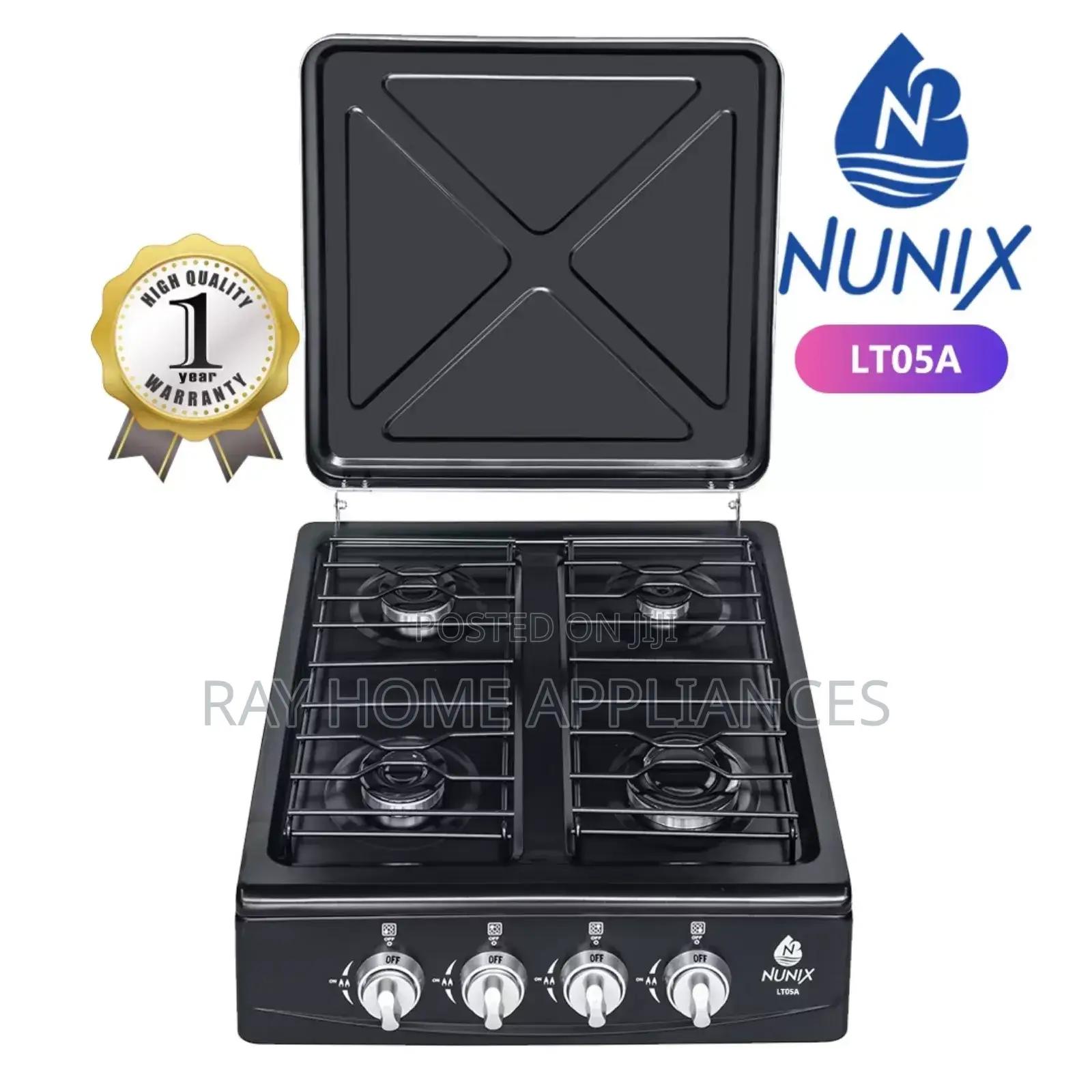 New Model Nunix Table Top Cooker Full Gas Burner Stove.
