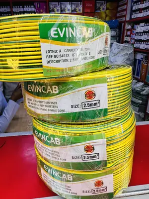 Evincab 2.5mm Single Core Wiring Cable 90m(Yellow Green)-Heavy Duty