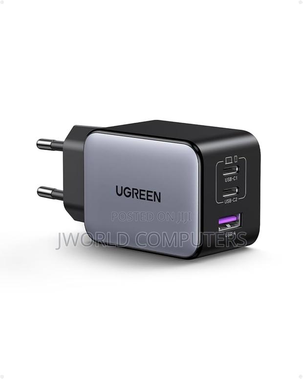 Ugreen 65w 3-Port Gan Fast Charger With Interchangeable Uk/Us/Eu - thumbnail 2
