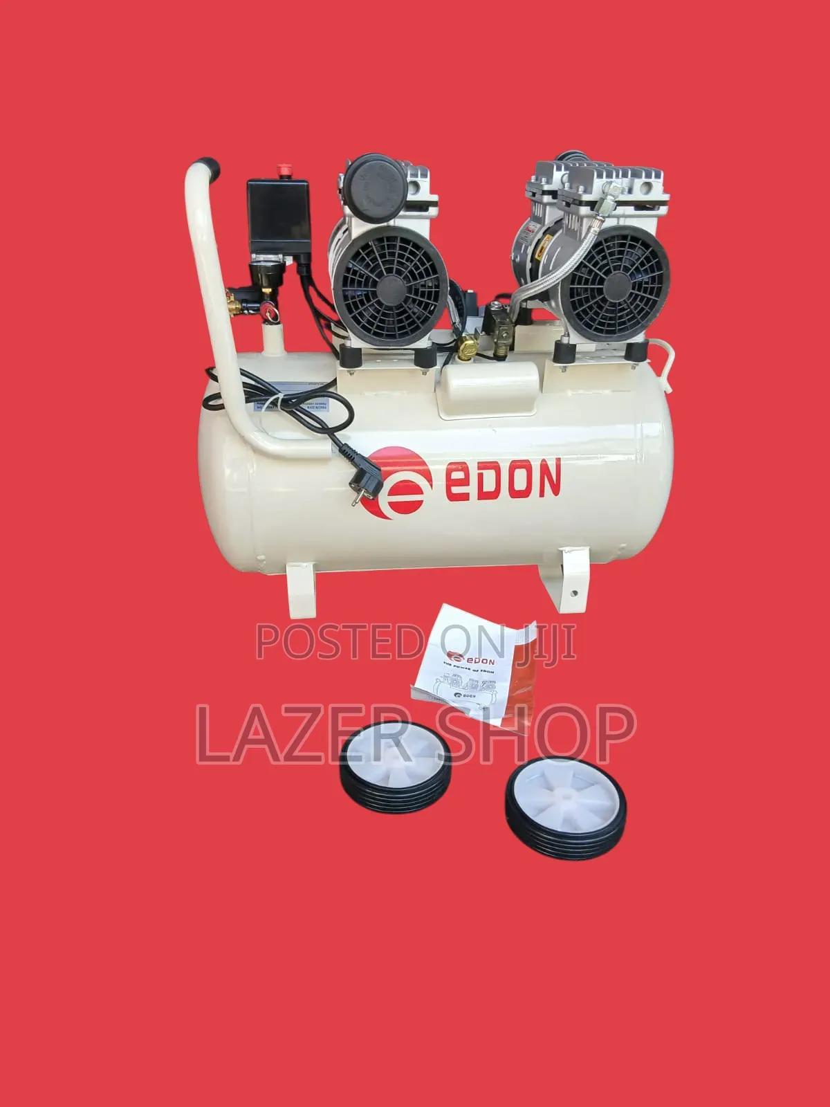 Edon Silent Compressor With 2 Motors 50l