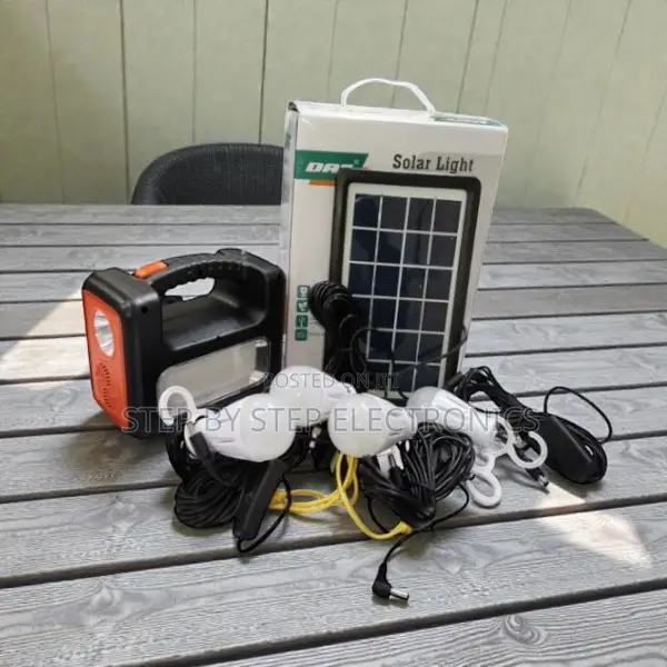 Dat at-9011b Portable Solar Lighting System With Solar Panel Included
