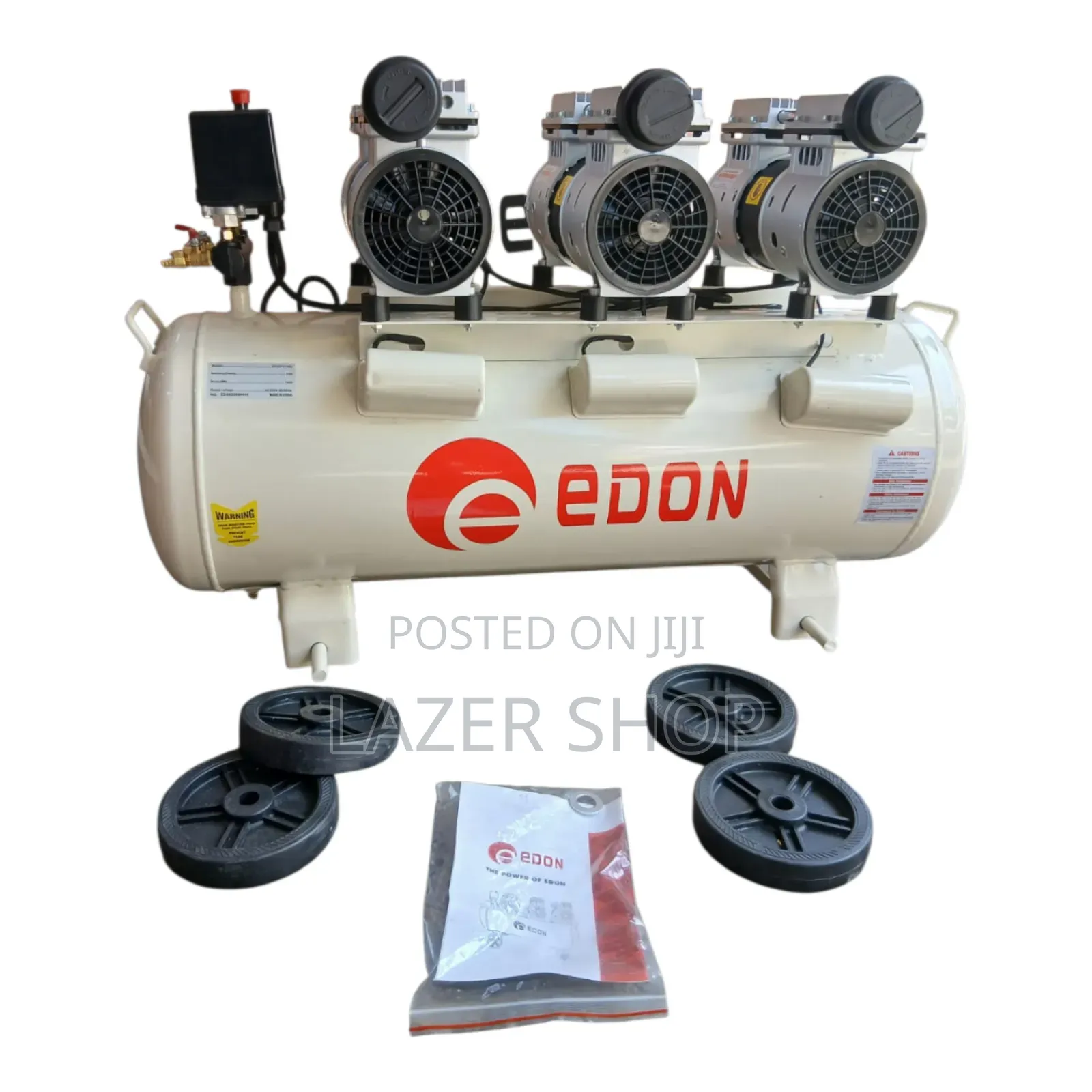 Edon Silent Compressor 100l With 3 Motors