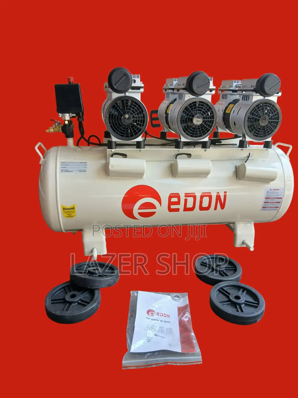 Edon Silent Compressor 100l With 3 Motors