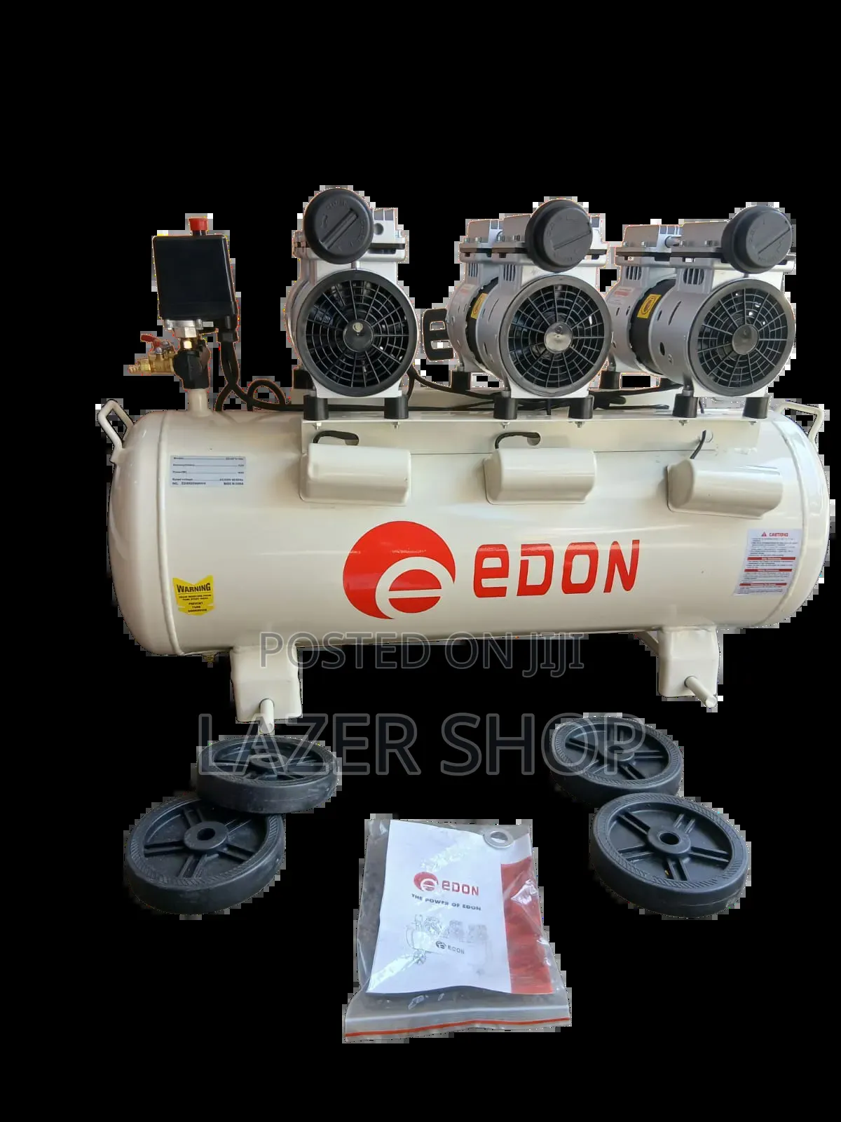 Edon Silent Compressor 100l With 3 Motors