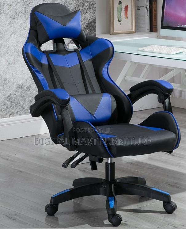Red Gaming Reclining Chair With Rolling Legs - thumbnail 6