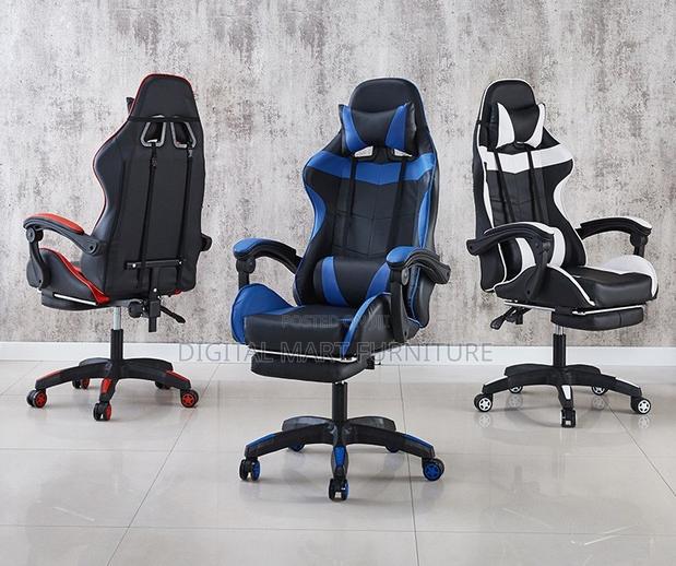 Red Gaming Reclining Chair With Rolling Legs - thumbnail 8