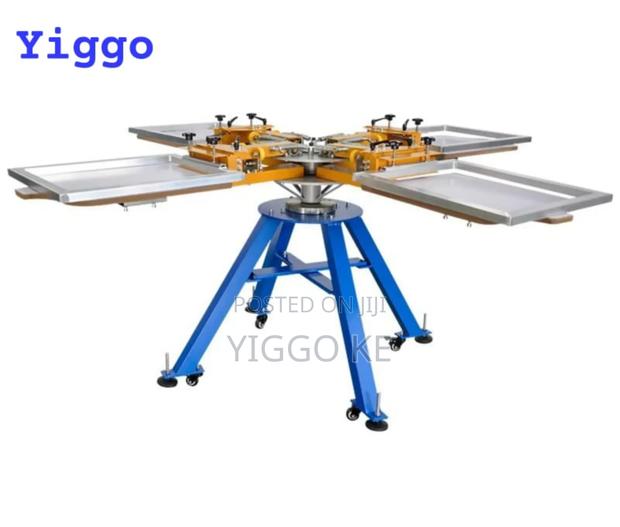 Practical 4 Colors 4 Multi-Stations Screen Printer for Printing Shop - thumbnail 3