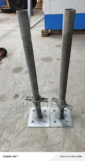 Scaffolding Base Jacks in Industrial Area