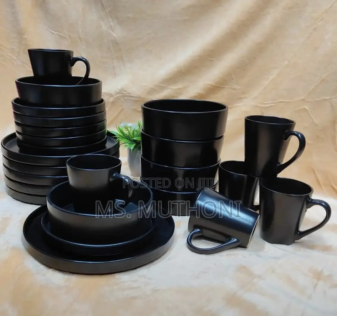 Black,Green and White , 24/32 PCS Heavy and Quality Dinner Sets