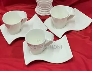 12pcs Ceramic Newwave Caffè Cups and Saucers.