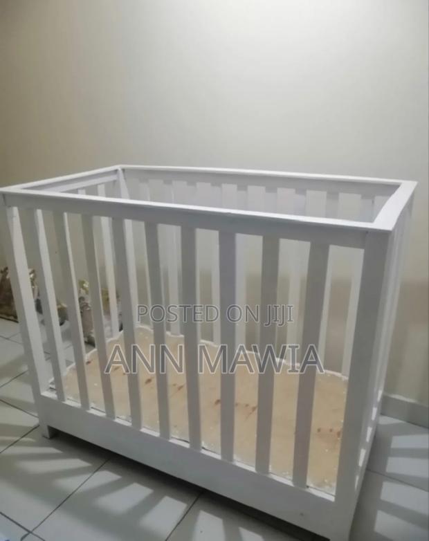 White Baby Cot - main view