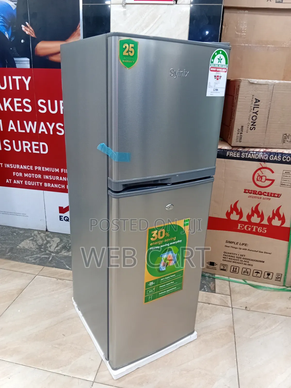 Syinix 137l Double Door Fridge