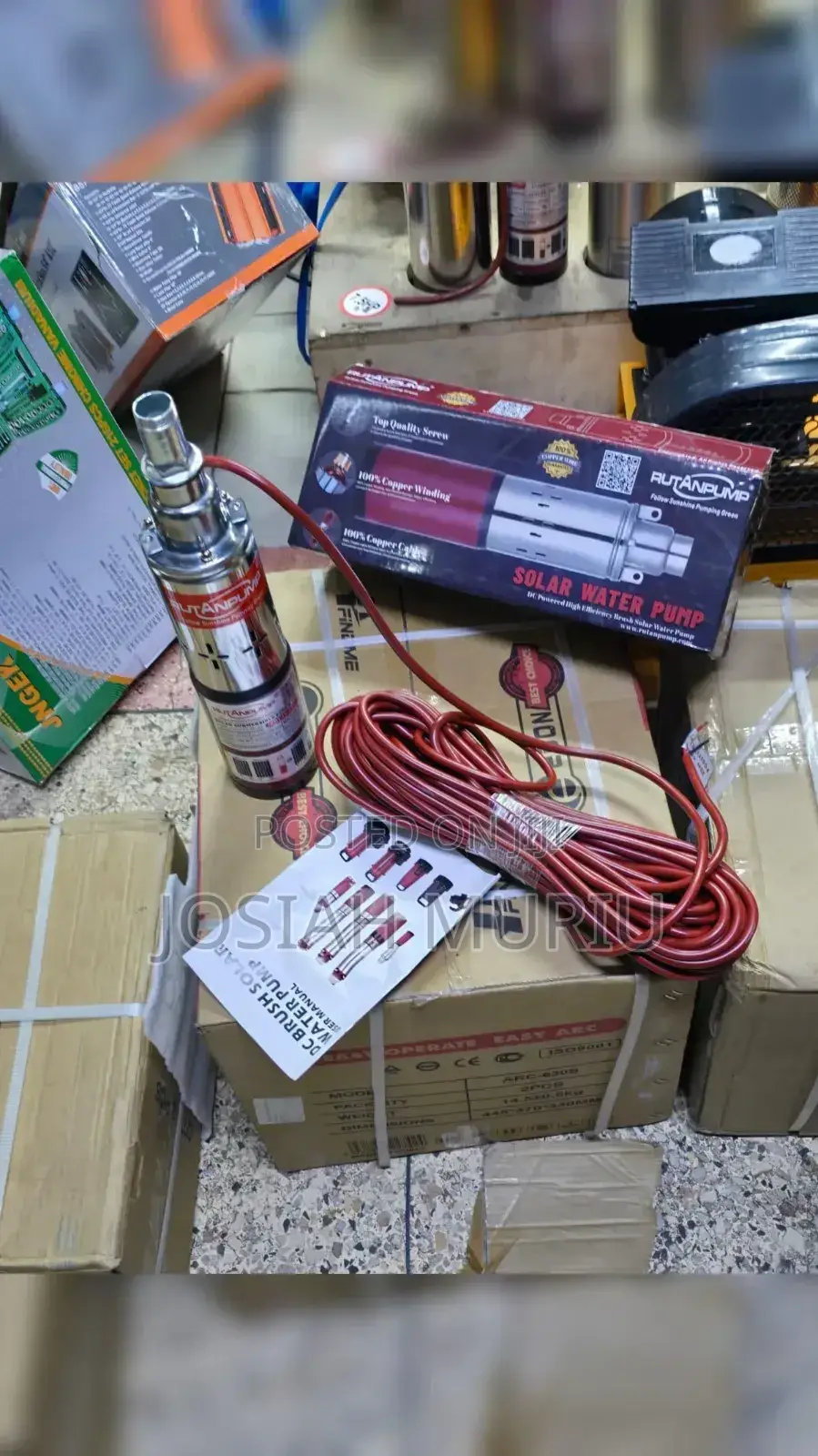 Rutanpump 24v Dc 250w Submersible Solar Water Pump.