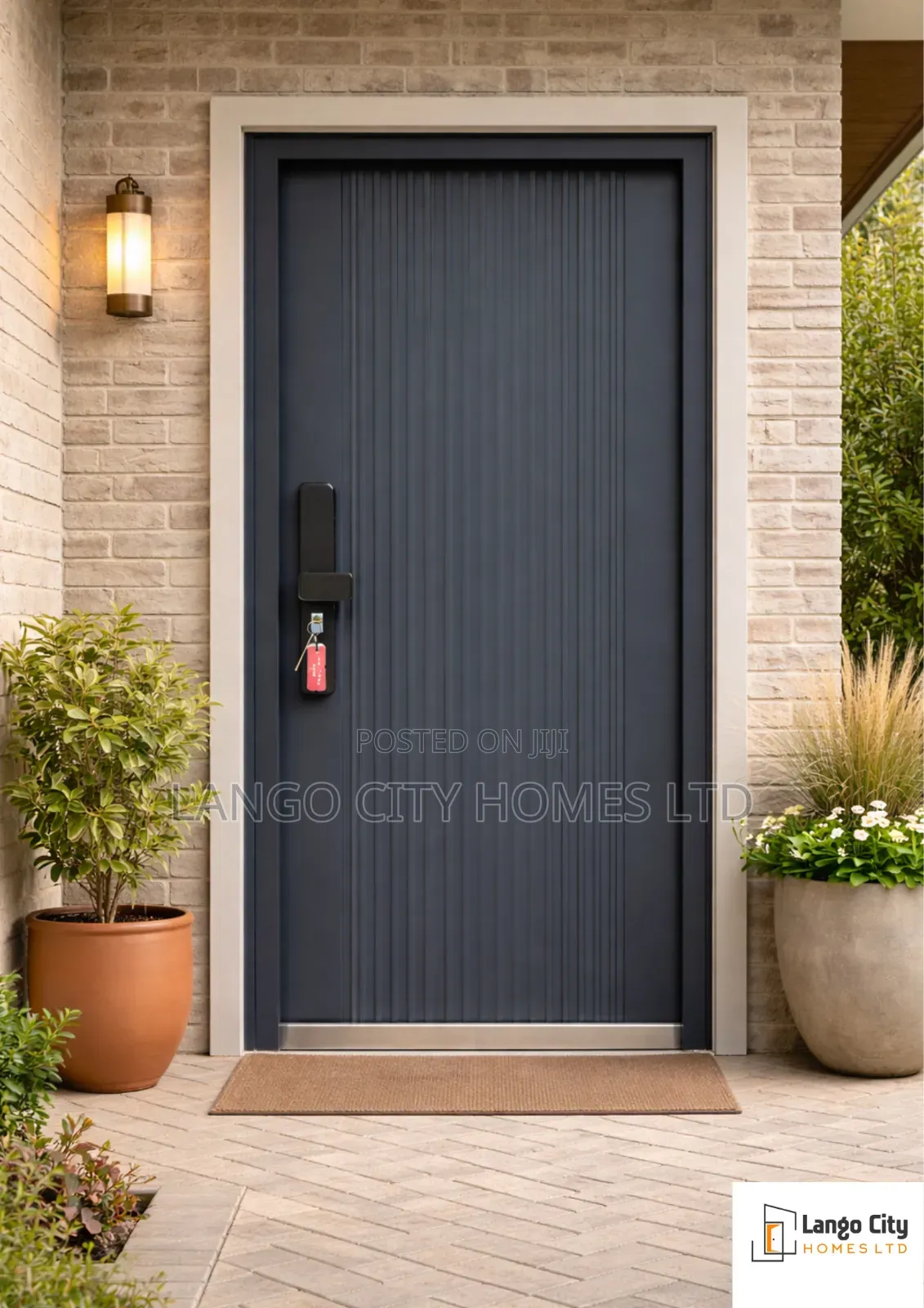 Single Grey Security Door