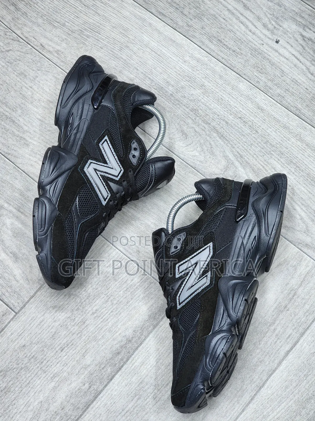 New Balance 9060 "Black Cement" Or "Triple Black" Sneaker.