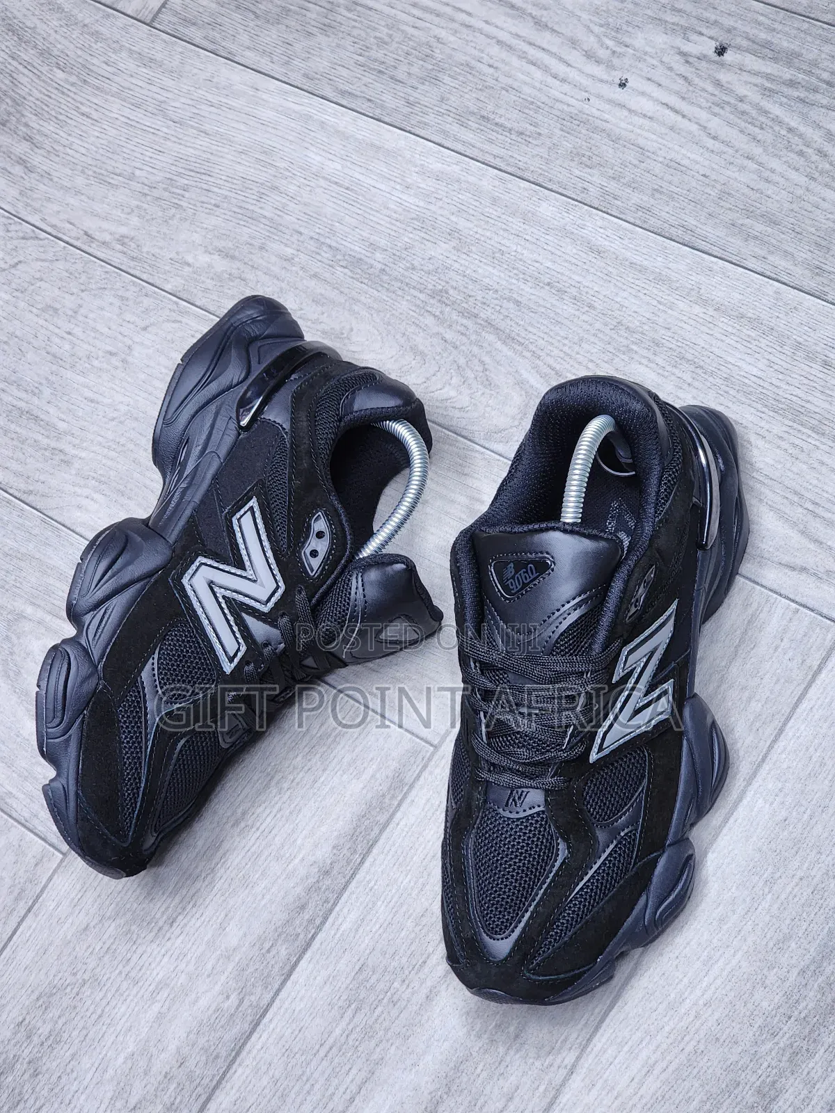 New Balance 9060 "Black Cement" Or "Triple Black" Sneaker.