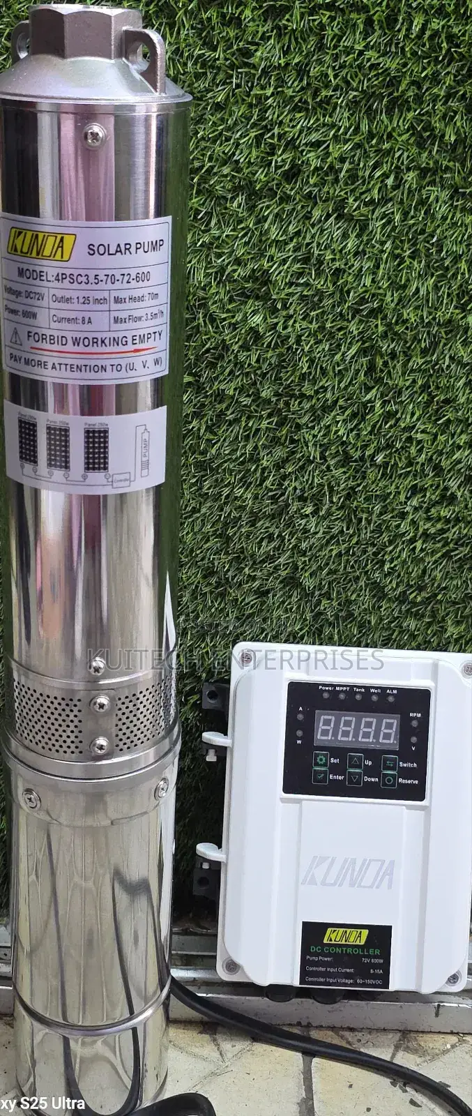 70m Solar Submersible Pump With Control Box 600w