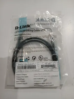 Dlink Patchcord 1mtr Cat 6 Black