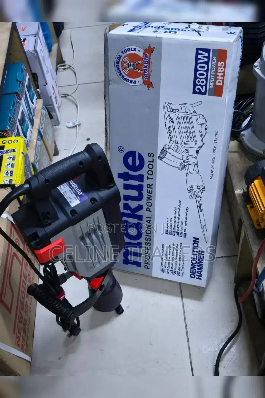 Makute Dh85 Heavy-Duty Demolition Hammer.