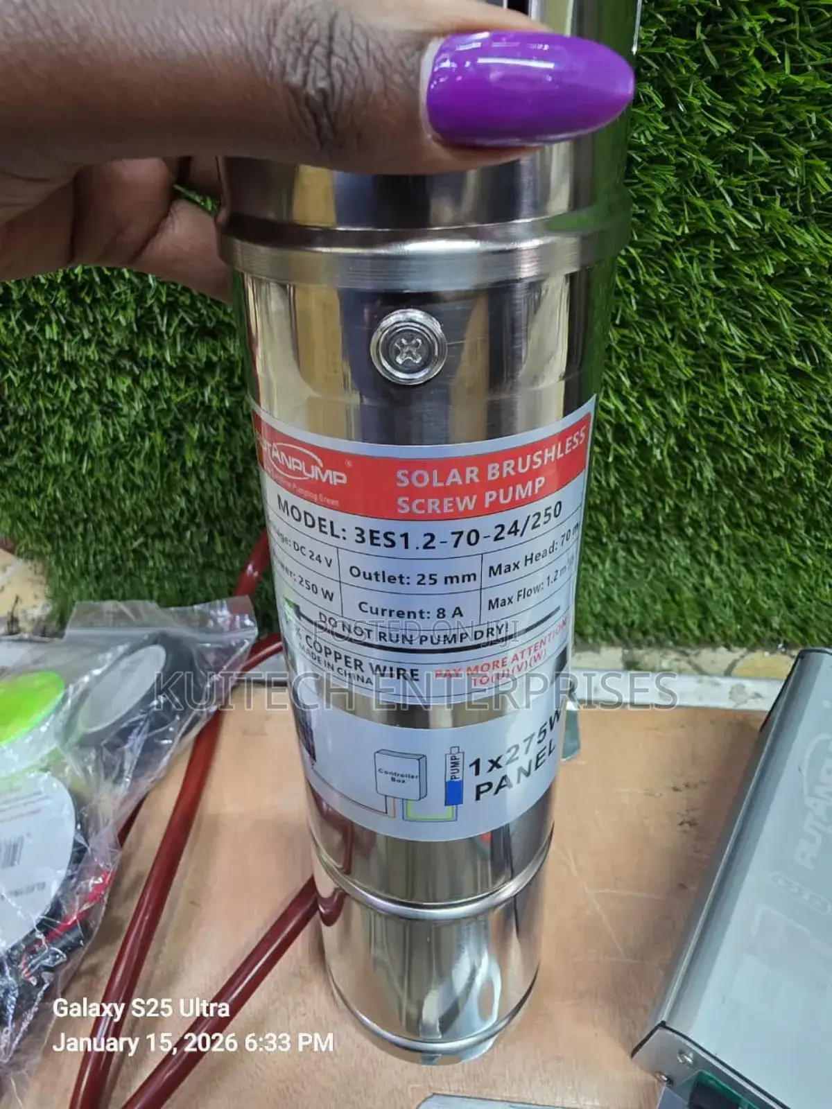 Solar Rutan Pump/ 70m Submersible Pump 275w With Inverter