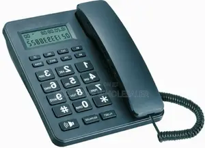 Black Corded Landline Telephone With an LCD Display* 