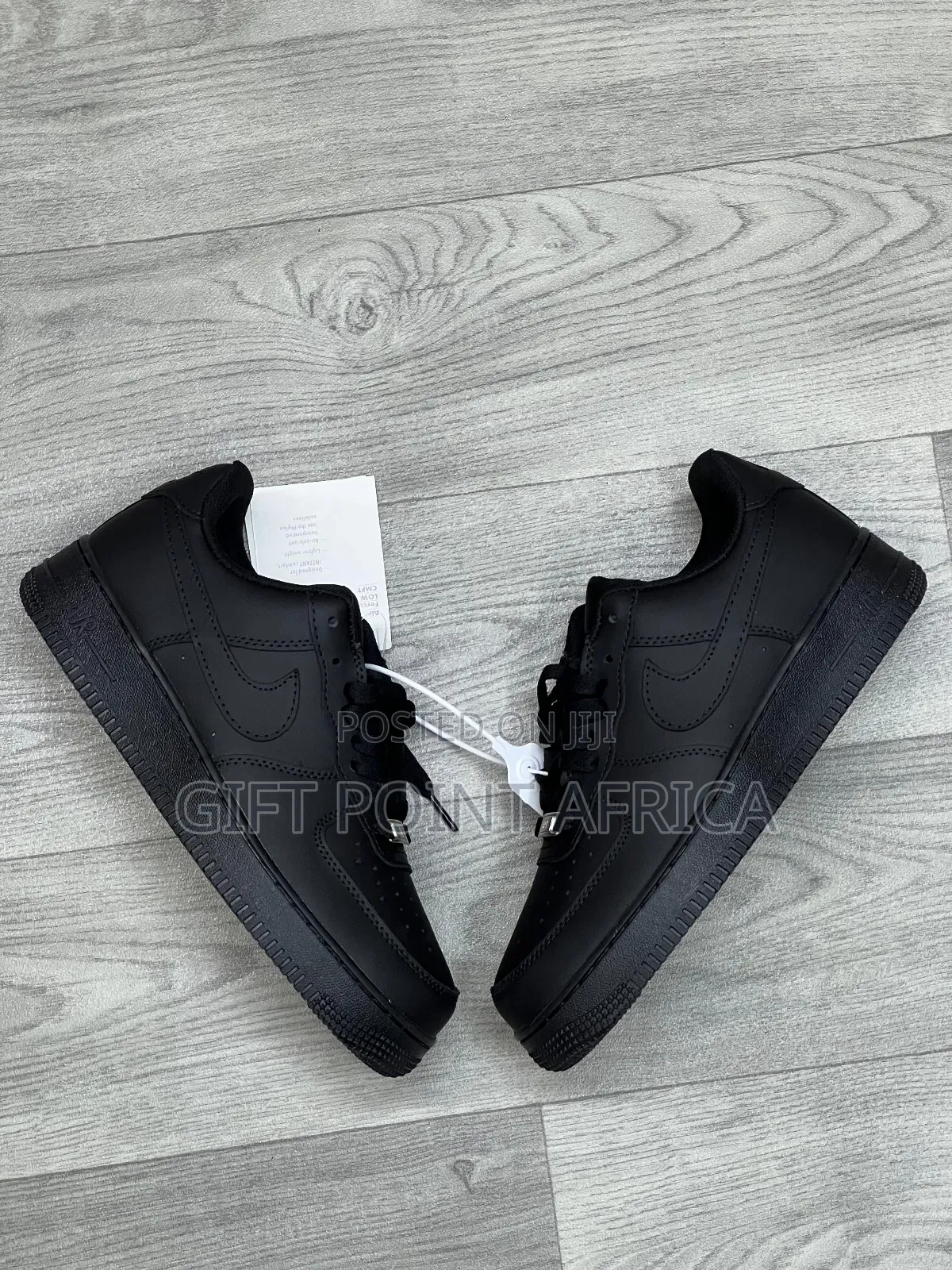 Leather Nike Airforce 1 Black Sneakers