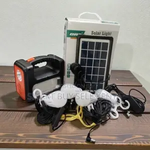 Dat at-9011b Portable Solar Lighting Kit With 3w Led Bulbs and Torch