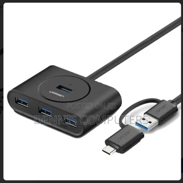 Ugreen Usb 3.0 Hub With Usb-C Port 1m (Black)