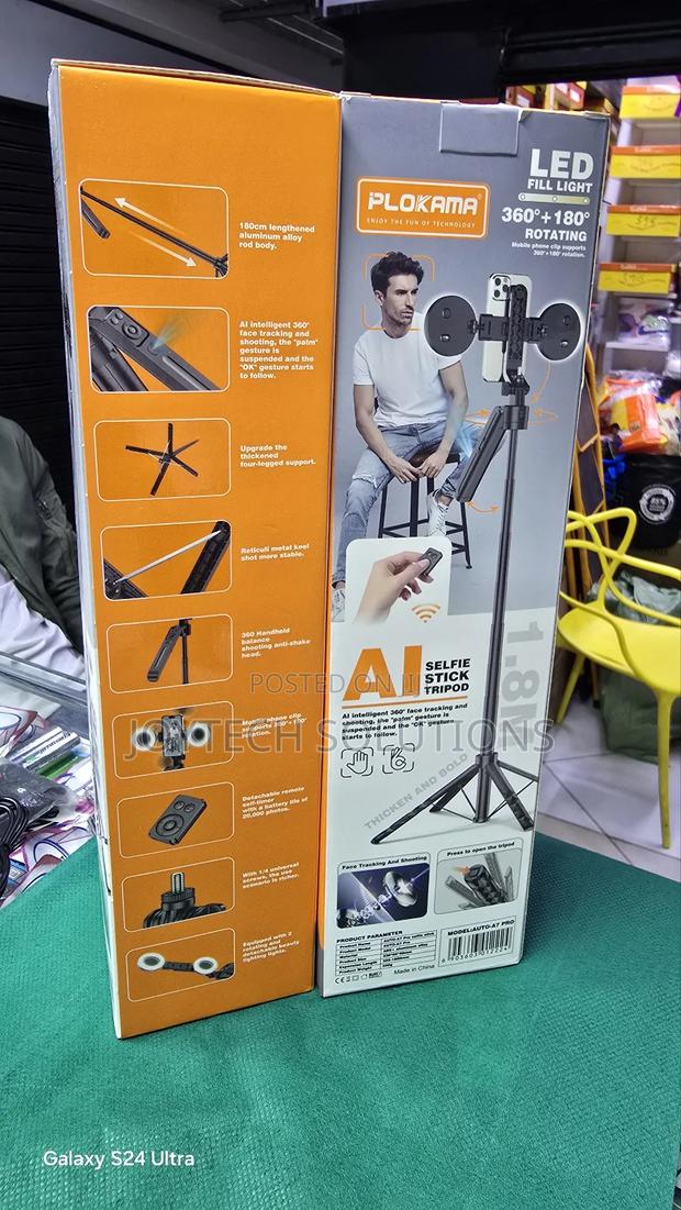 A1 Selfie Stick Tripod 1.8 Meter With Dual Light - thumbnail 2