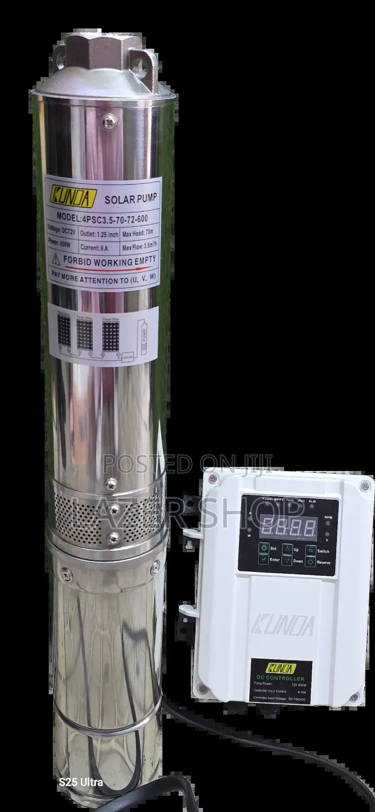 70m Solar Submersible Pump 
Comes With The Control Box