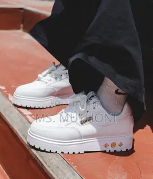 White Louis Vuitton (Lv) Lakers X Nba Sneakers