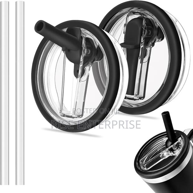 Stanley Cup Replacement Spill Proof Lid With Flip Cover Straw Black