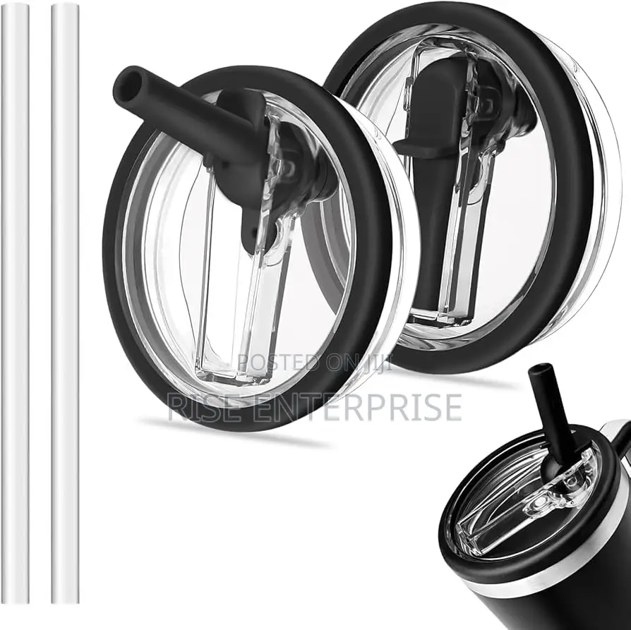 Stanley Cup Replacement Spill Proof Lid With Flip Cover Straw Black