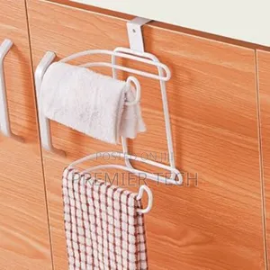 Metallic Double Tissue Holder Placed Over Door
