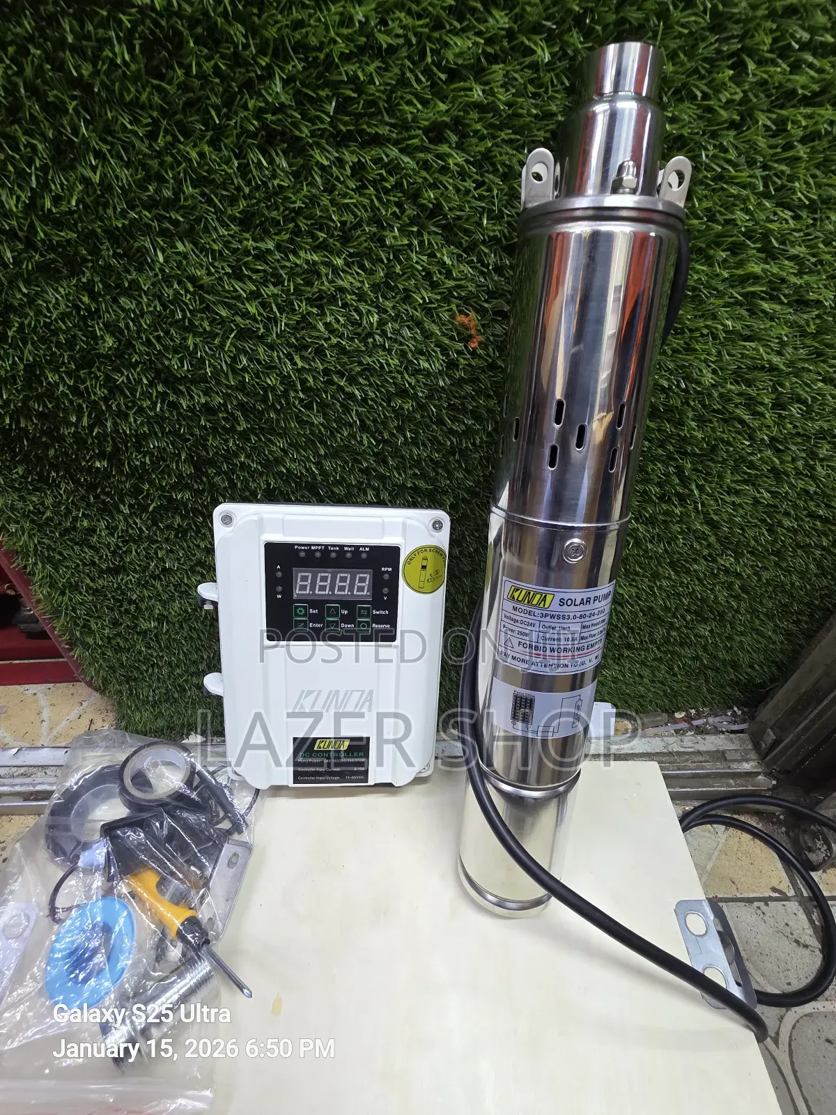 Kunda Solarpump 80metres By 250watts
Comes With Control Box