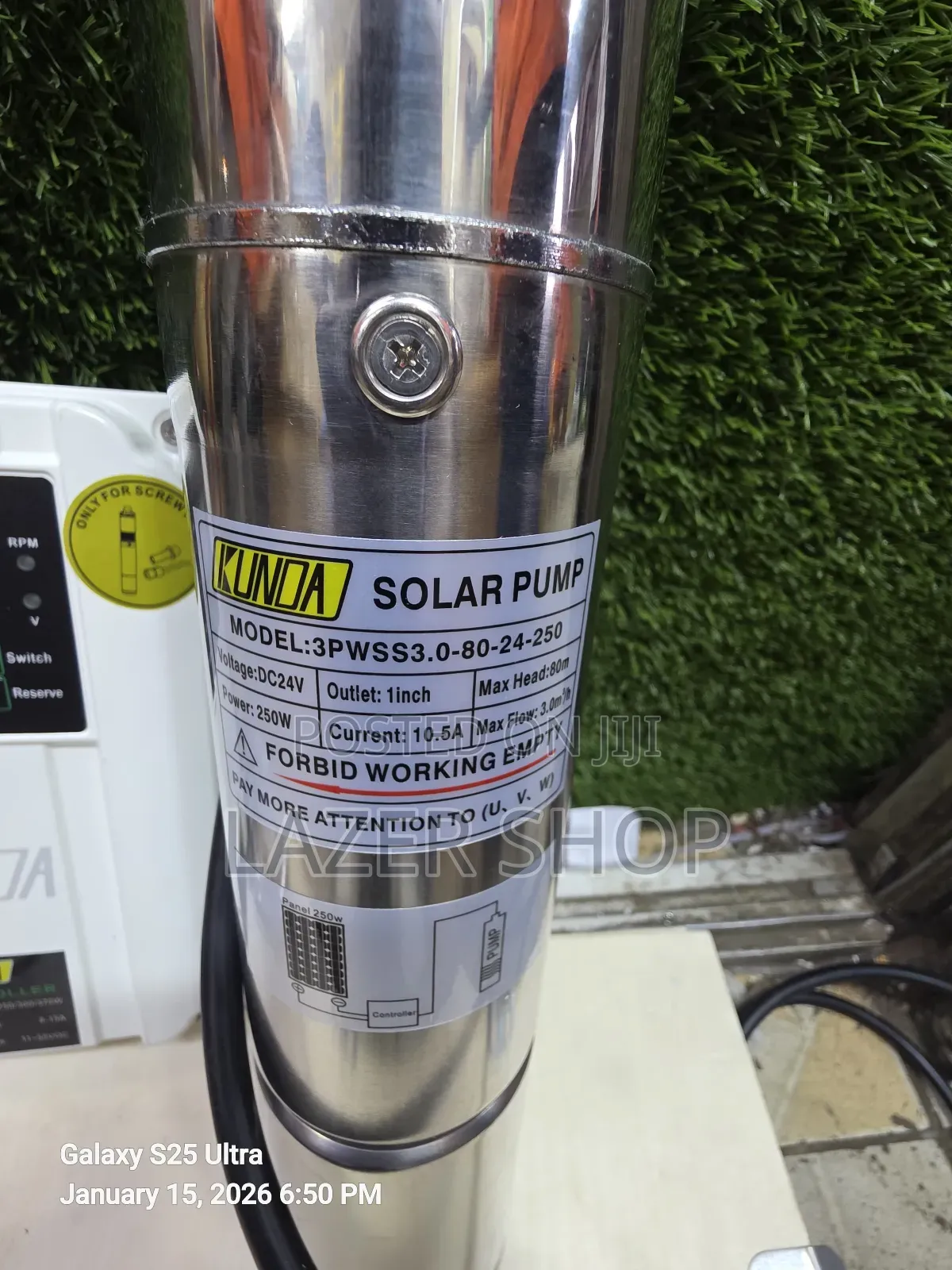 Kunda Solarpump 80metres By 250watts
Comes With Control Box