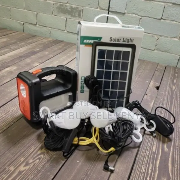 Dat at-9011b Portable Solar Lighting System With Long Cable Led Bulbs