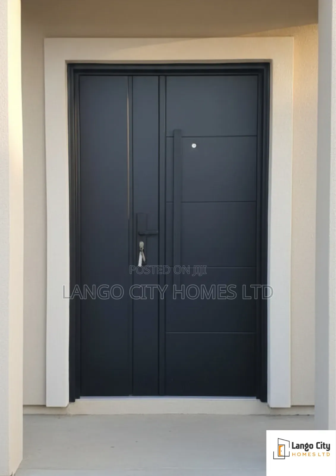 Black Steel Doors With Pull Handles