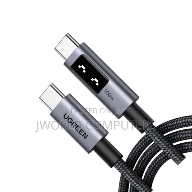 Ugreen Right Angle Usb-C to Usb-C Link Cable 5m (Black) - Us551 - thumbnail 2