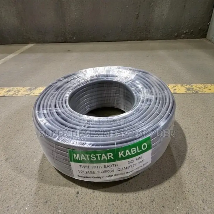Flame Retardant 4.0mm Twin With Earth Flat Electrical Wiring Cable