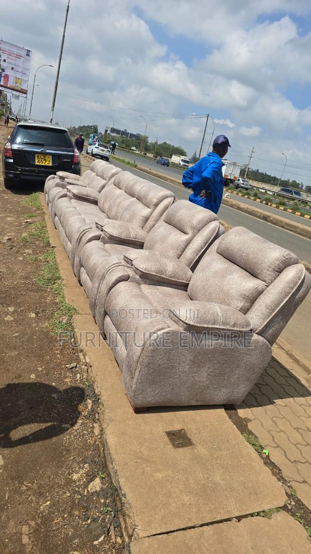Clear 7 Seater Semi Recliner Sofa 3,2,1,1